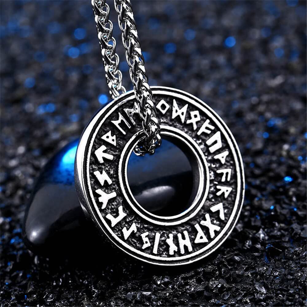 WorldNorse Viking Runes Stainless Steel Pendant Necklace