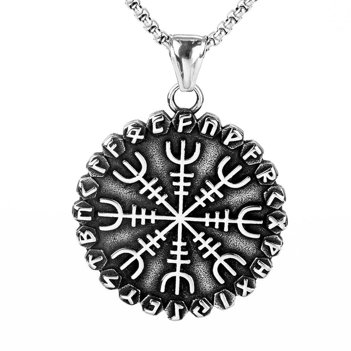 WorldNorse Classic Odin Viking Compass Rune Necklace