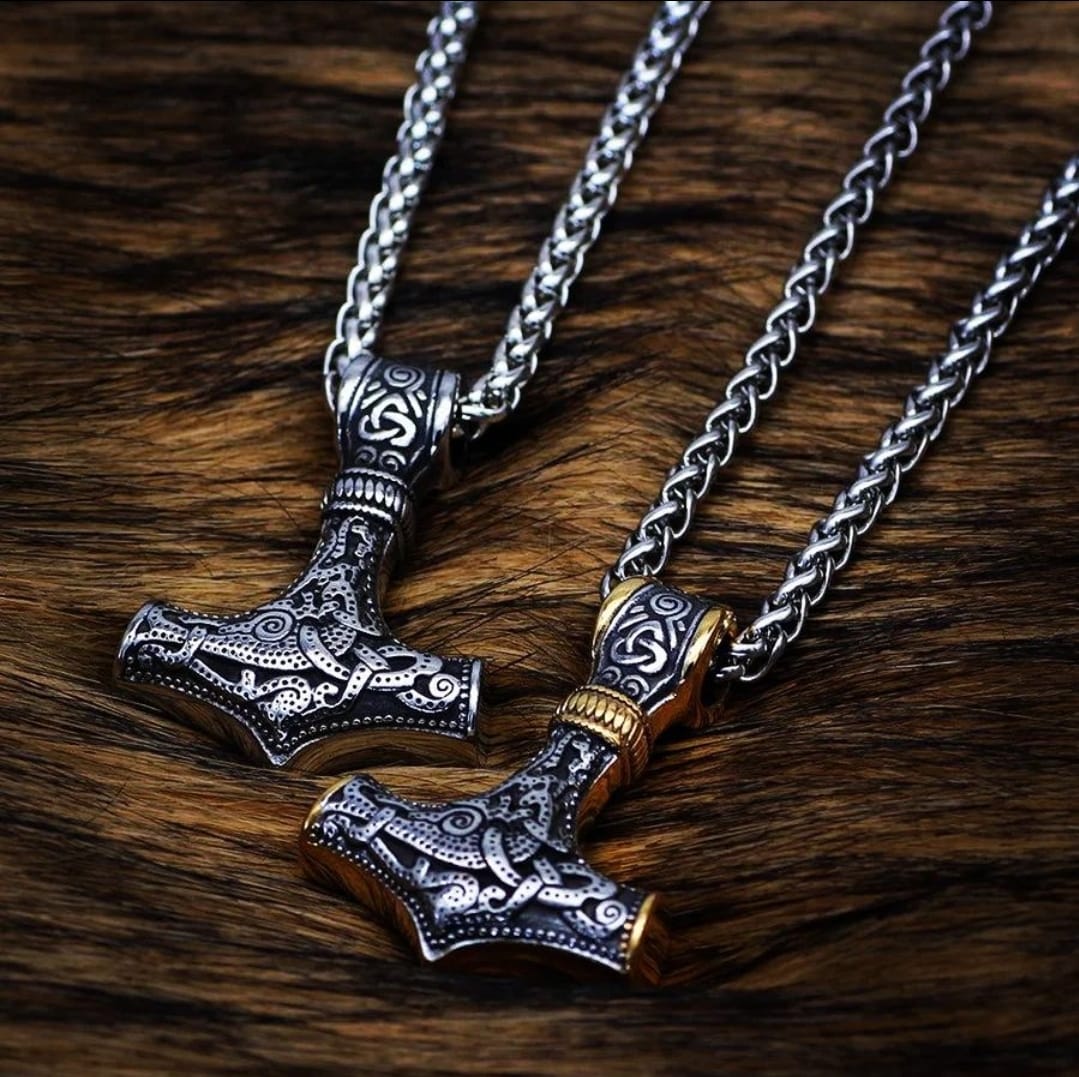 WorldNorse Thor's Hammer Stainless Steel Pendant Necklace