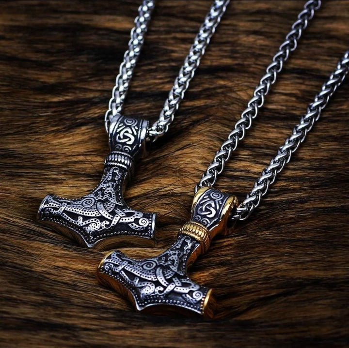 WorldNorse Thor's Hammer Stainless Steel Pendant Necklace