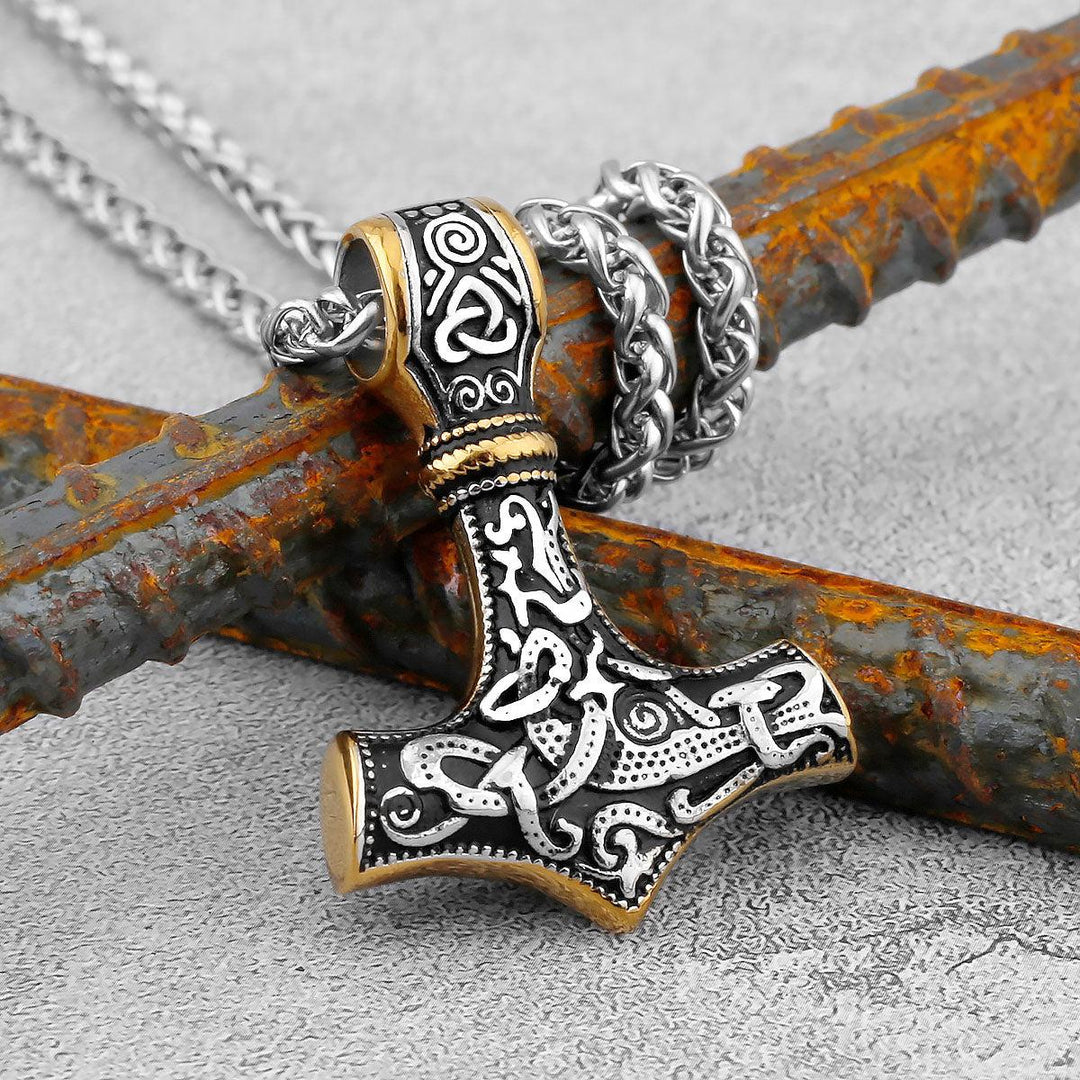 WorldNorse Thor's Hammer Stainless Steel Pendant Necklace