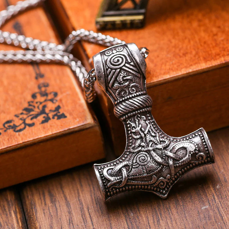 WorldNorse Thor's Hammer Stainless Steel Pendant Necklace