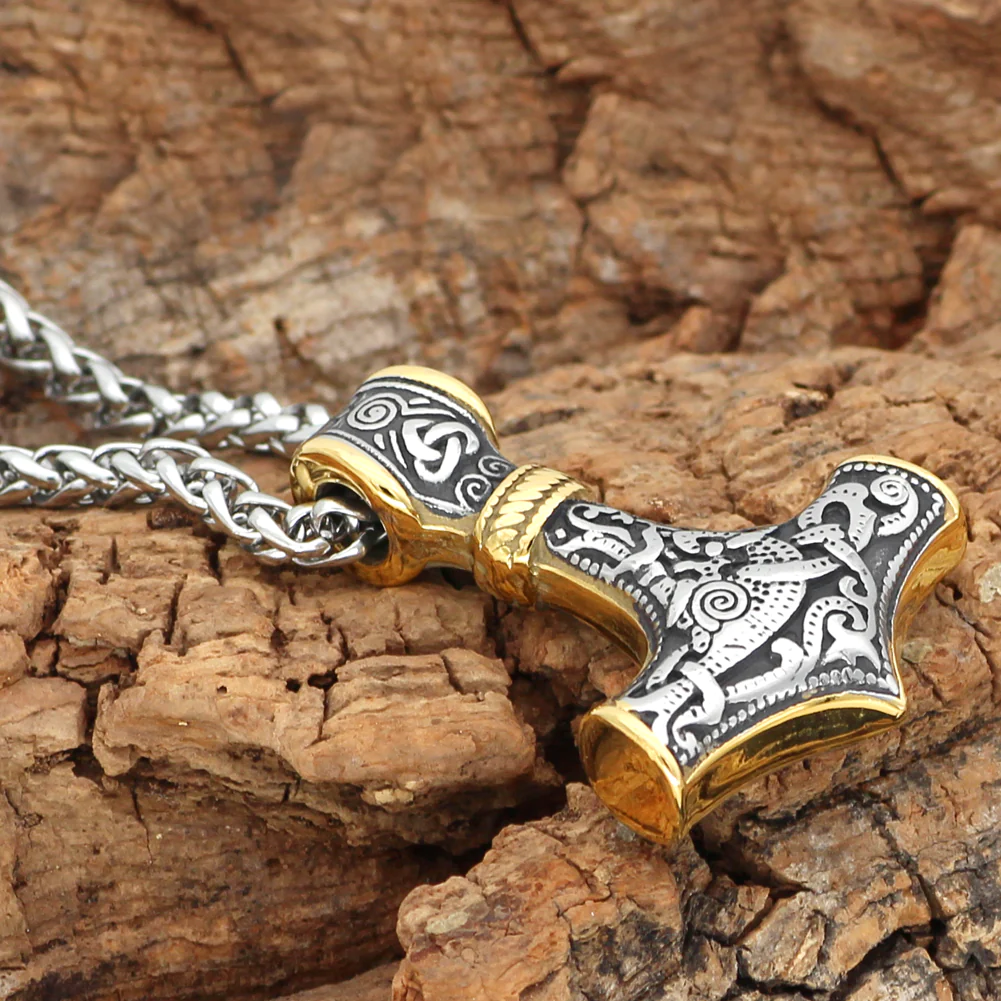 WorldNorse Thor's Hammer Stainless Steel Pendant Necklace