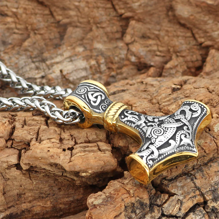 WorldNorse Thor's Hammer Stainless Steel Pendant Necklace