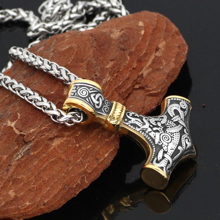 WorldNorse Thor's Hammer Stainless Steel Pendant Necklace