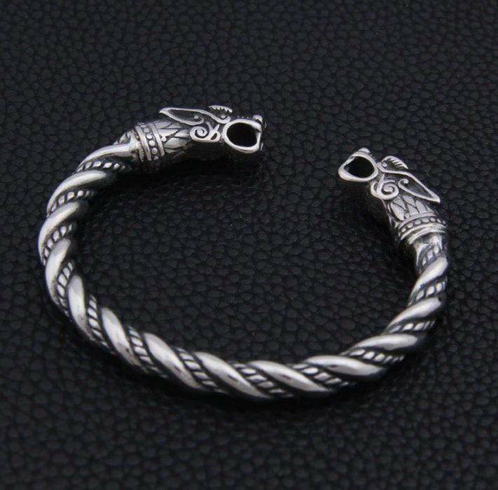 WorldNorse Norse Dual Head Dragon Bracelet