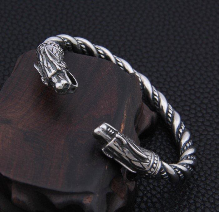 WorldNorse Norse Dual Head Dragon Bracelet