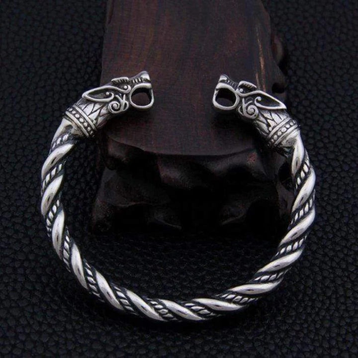 WorldNorse Norse Dual Head Dragon Bracelet