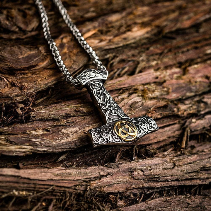 WorldNorse Stainless Steel Mjolnir Viking Necklace