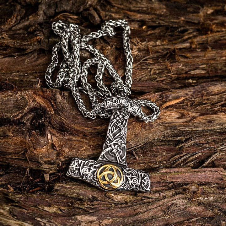 WorldNorse Stainless Steel Mjolnir Viking Necklace