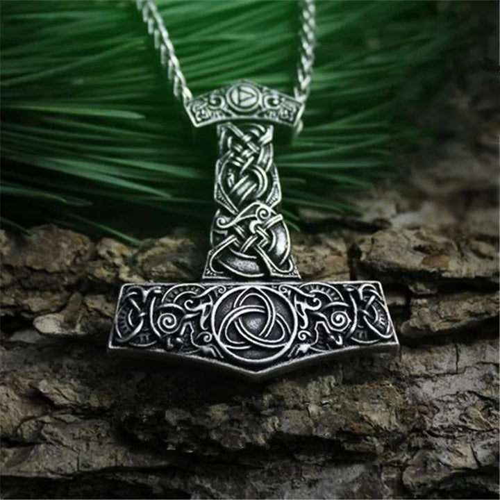 WorldNorse Stainless Steel Mjolnir Viking Necklace