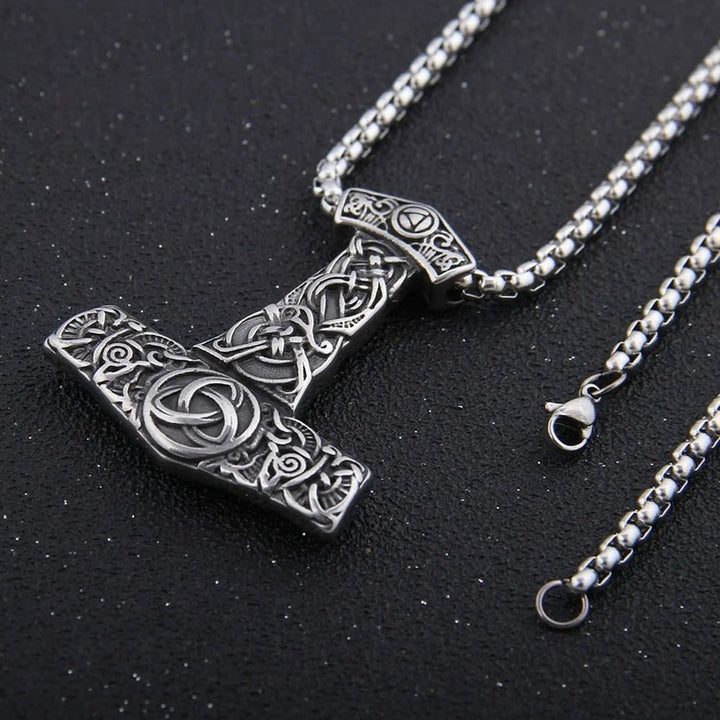 WorldNorse Stainless Steel Mjolnir Viking Necklace