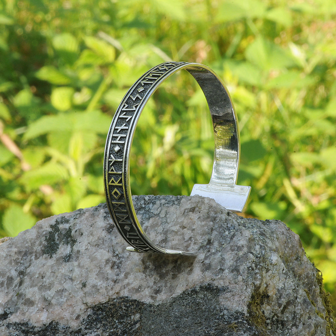 WorldNorse Viking Arm Ring With Elder Rune Bracelet