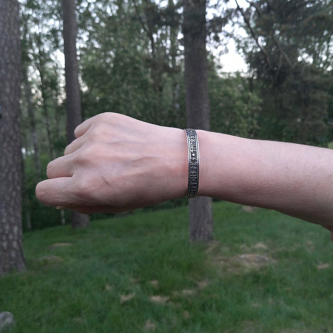 WorldNorse Viking Arm Ring With Elder Rune Bracelet