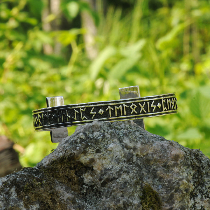 WorldNorse Viking Arm Ring With Elder Rune Bracelet
