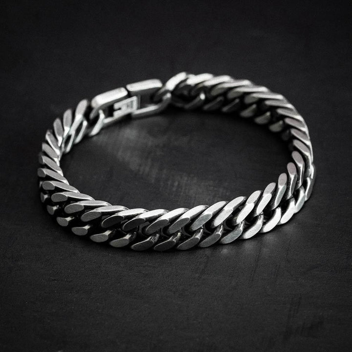 WorldNorse Thick Chain Dragon Weave Cuban Bracelet