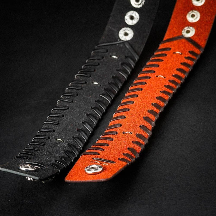 WorldNorse Leather Dragon Arm Cuff Jormungandr Metal Design Bracelet