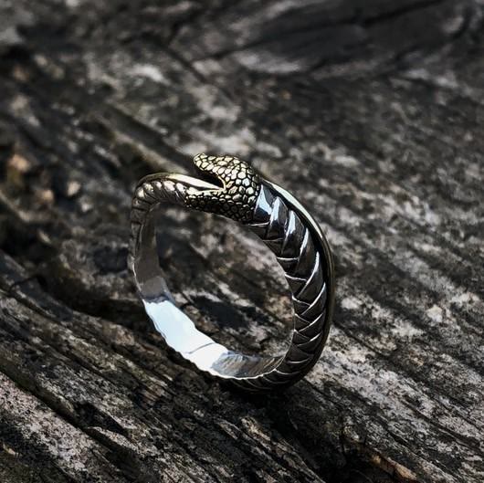 WorldNorse Personality Viking Snake Opening Ring