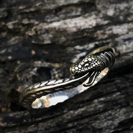WorldNorse Personality Viking Snake Opening Ring