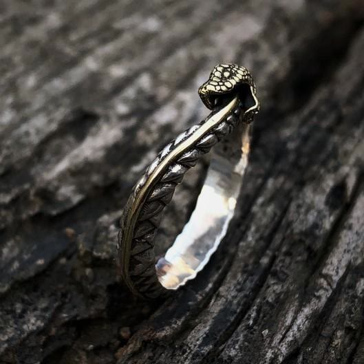 WorldNorse Personality Viking Snake Opening Ring
