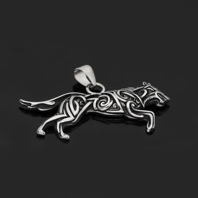 WorldNorse Viking Wolf Spirit Pendant Necklace