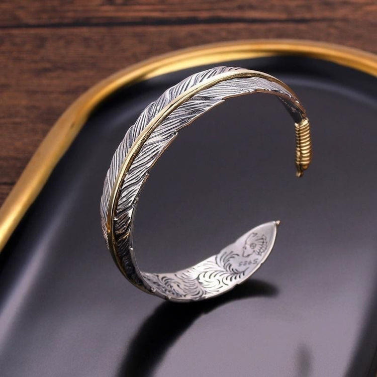 WorldNorse Huginn & Muninn Feather Bracelet