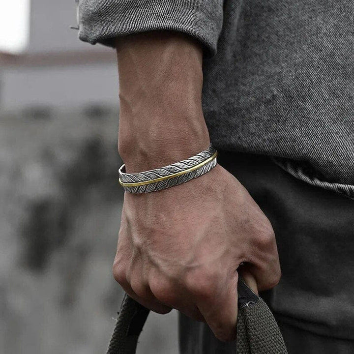 WorldNorse Huginn & Muninn Feather Bracelet