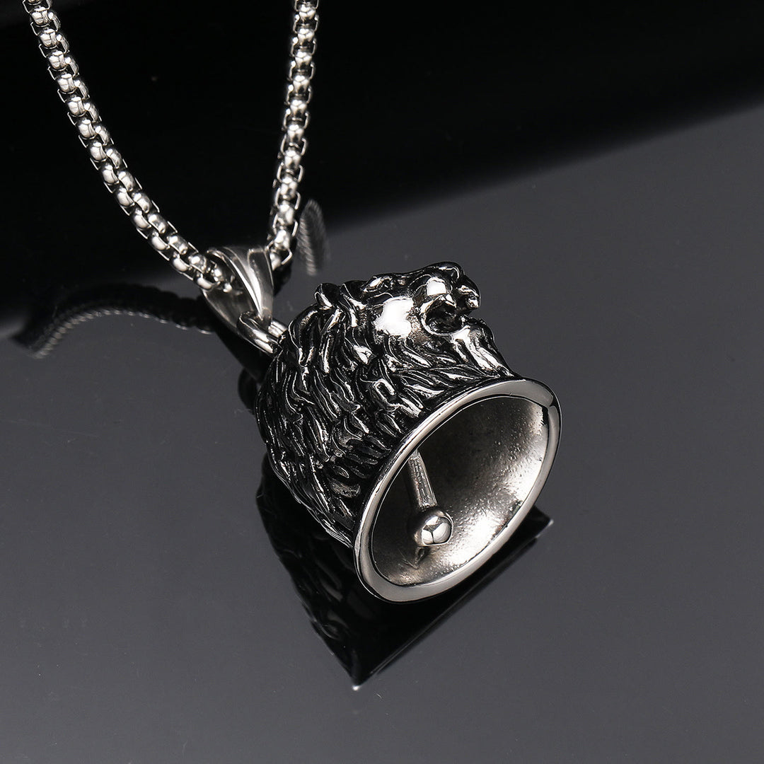 WorldNorse Domineering Animal Bell Pendant Rider Necklace