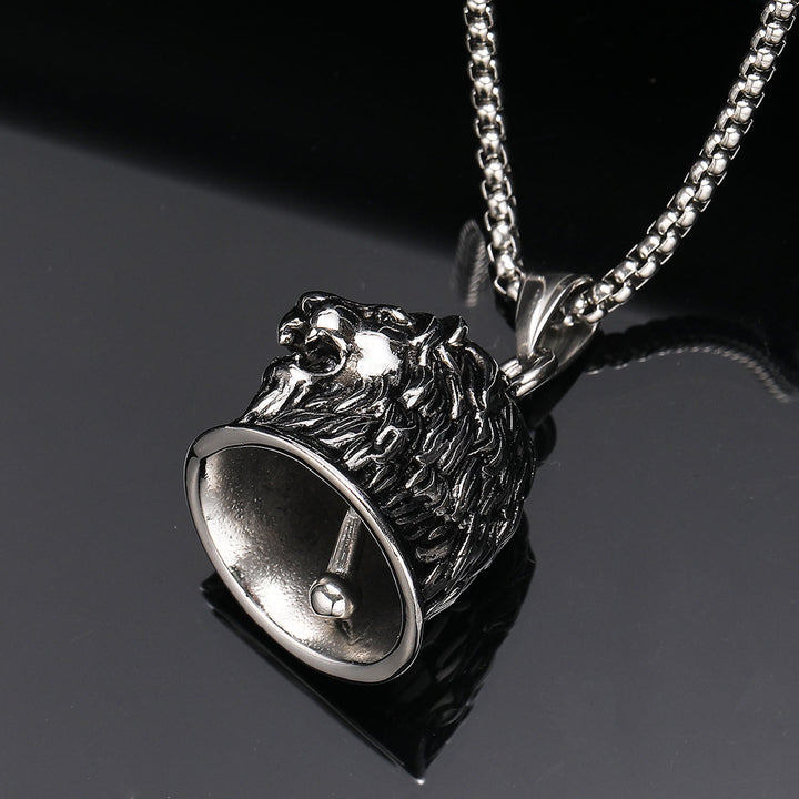 WorldNorse Domineering Animal Bell Pendant Rider Necklace