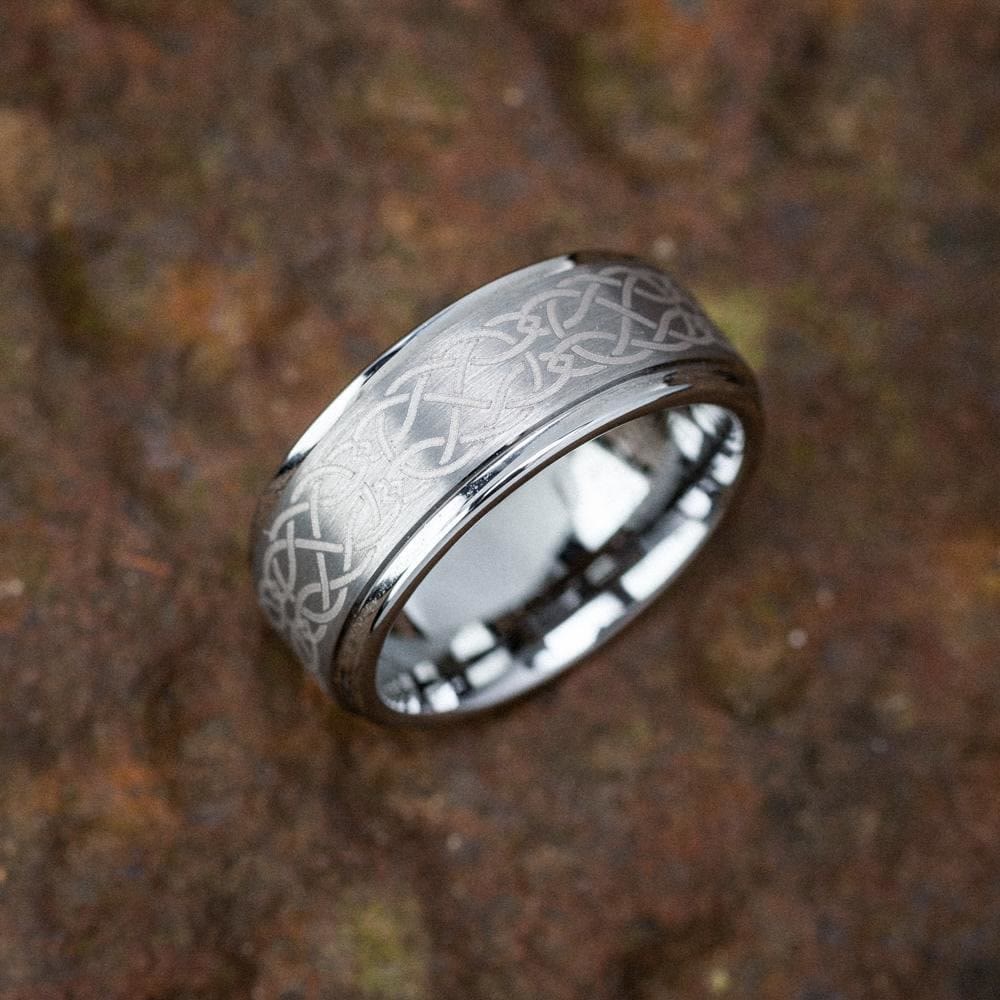 WorldNorse Celtic Knot Tungsten Carbide Ring