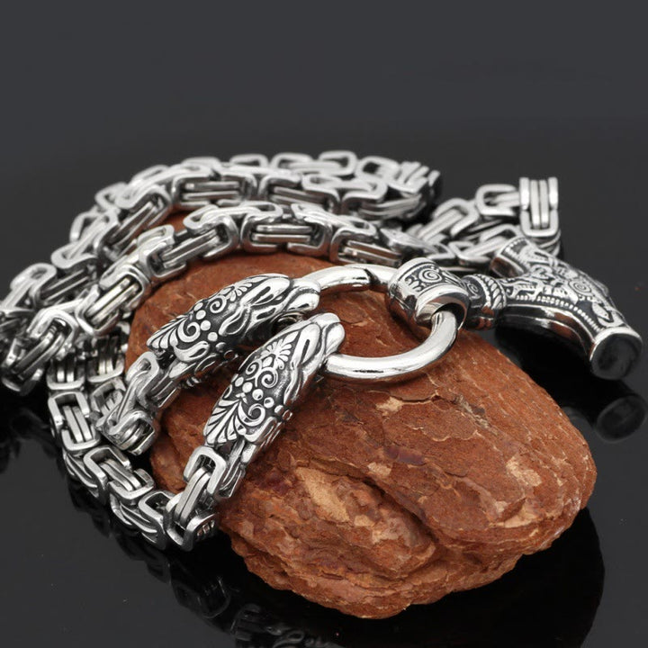 WorldNorse Fenrir Viking Thor's Hammer Necklace & Bracelet