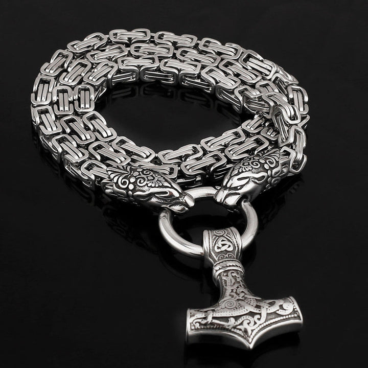 WorldNorse Fenrir Viking Thor's Hammer Necklace & Bracelet