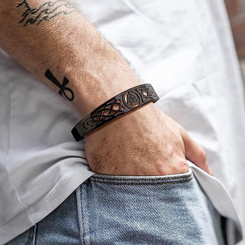 WorldNorse Valknut And Celtic Knot Symbol Bracelet
