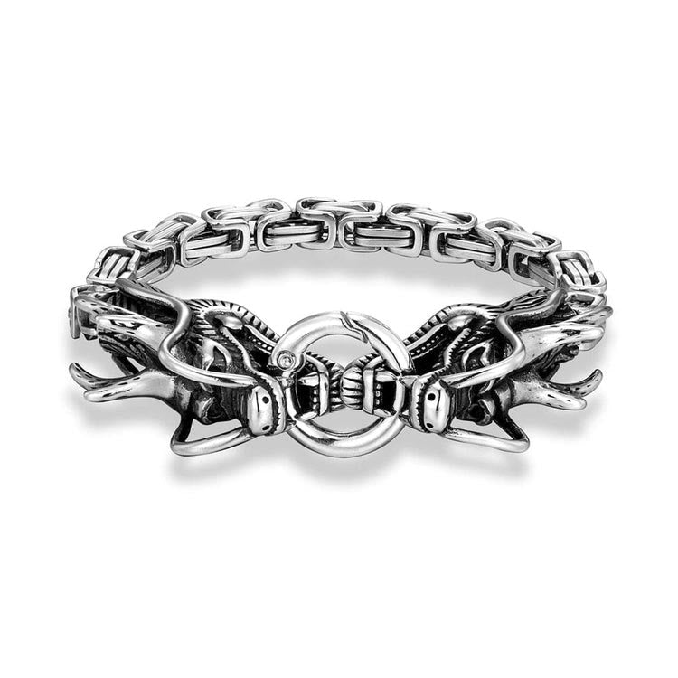 WorldNorse Norse Mythology Twin Headed Dragon Bracelet