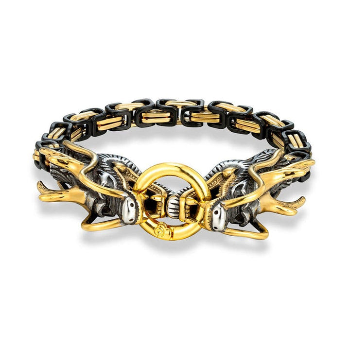 WorldNorse Norse Mythology Twin Headed Dragon Bracelet