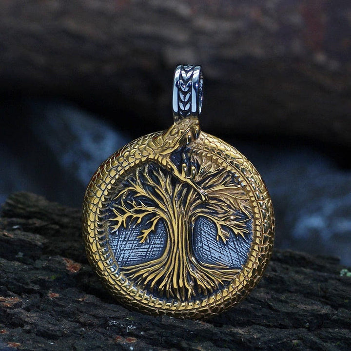 WorldNorse Tree Of Life With Jormungandr Necklace