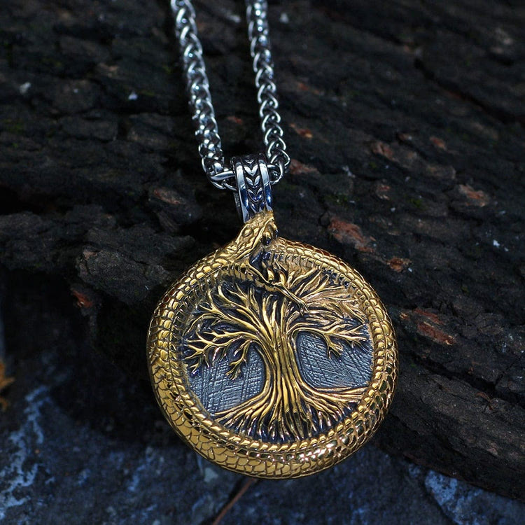 WorldNorse Tree Of Life With Jormungandr Necklace