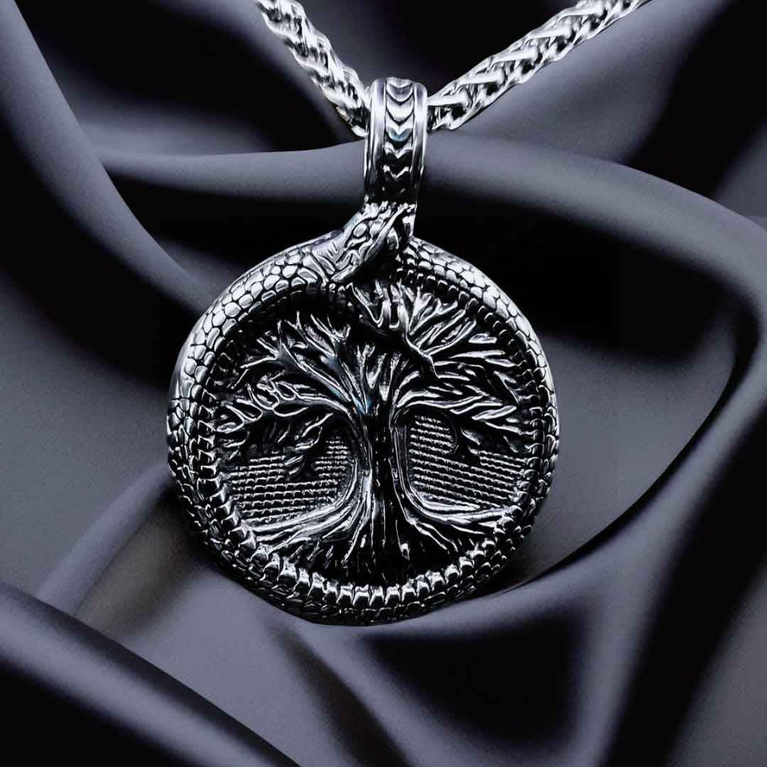 WorldNorse Tree Of Life With Jormungandr Necklace