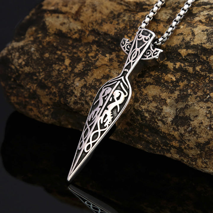 WorldNorse Viking Sword Spear Head Pendant Necklace