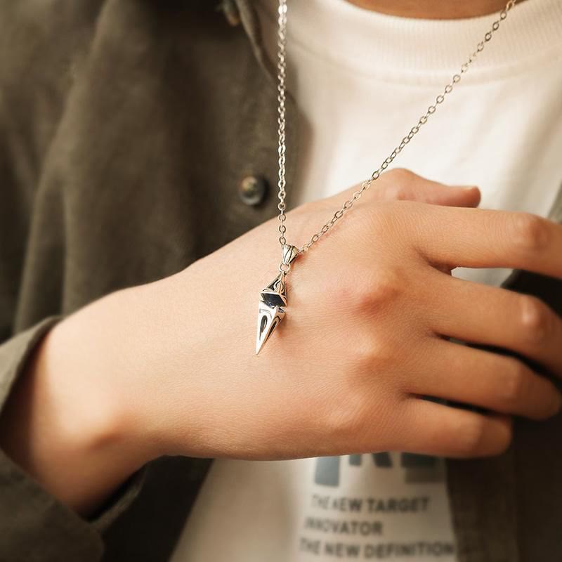 WorldNorse Blue Zircon Talisman Pendant Necklace