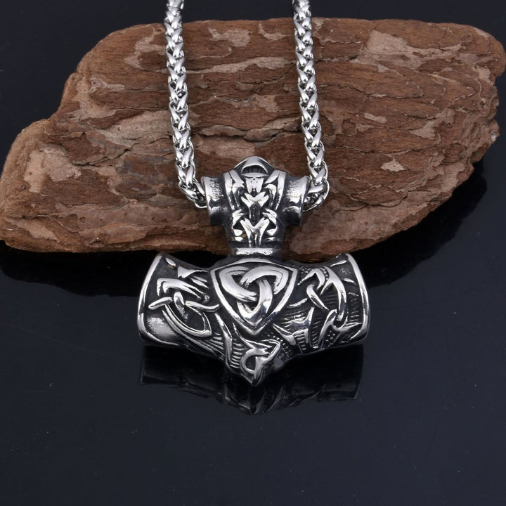 WorldNorse Thor's Hammer Mjolnir Triquetra Anchor Necklace