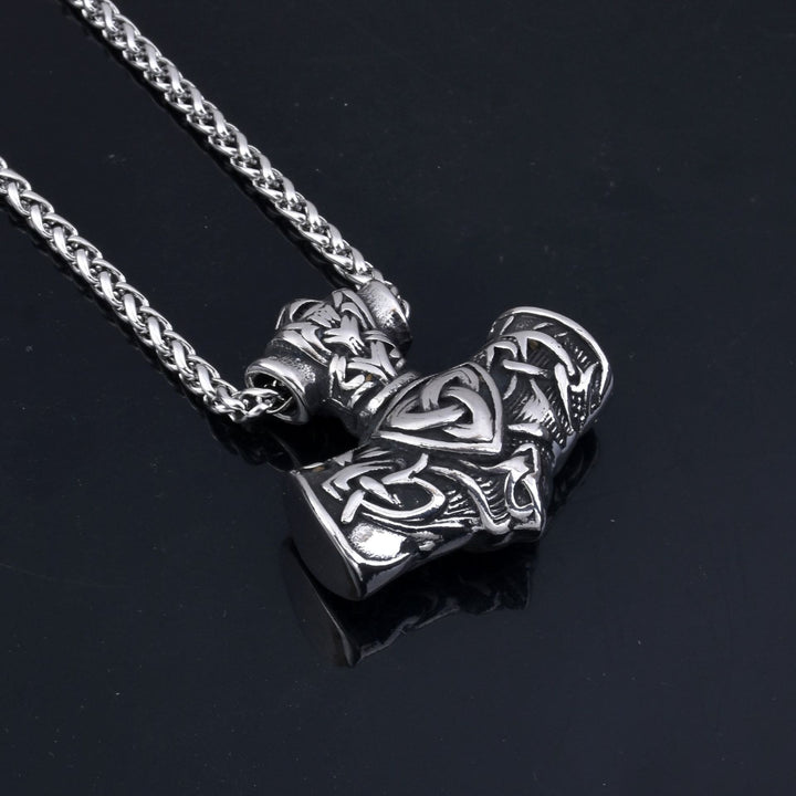 WorldNorse Thor's Hammer Mjolnir Triquetra Anchor Necklace