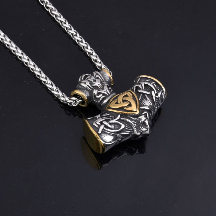 WorldNorse Thor's Hammer Mjolnir Triquetra Anchor Necklace