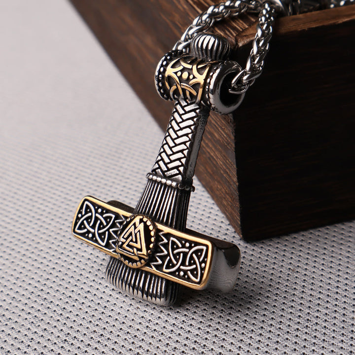 WorldNorse Valknut Scandinavian Viking Cross Amulet Necklace
