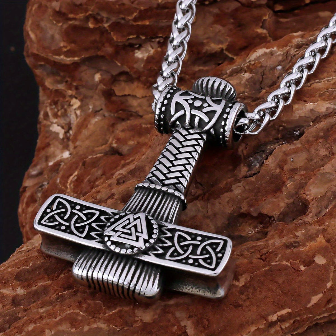 WorldNorse Valknut Scandinavian Viking Cross Amulet Necklace