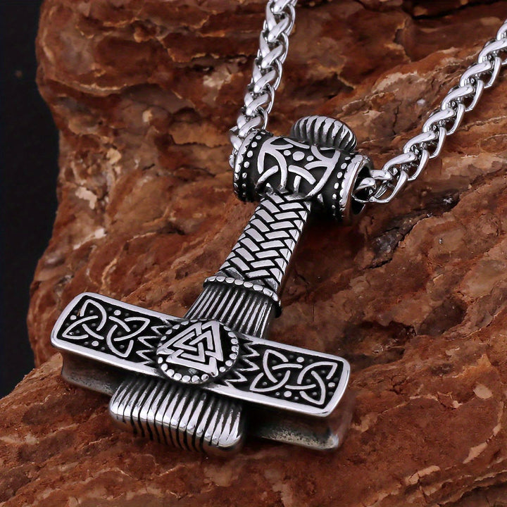 WorldNorse Valknut Scandinavian Viking Cross Amulet Necklace