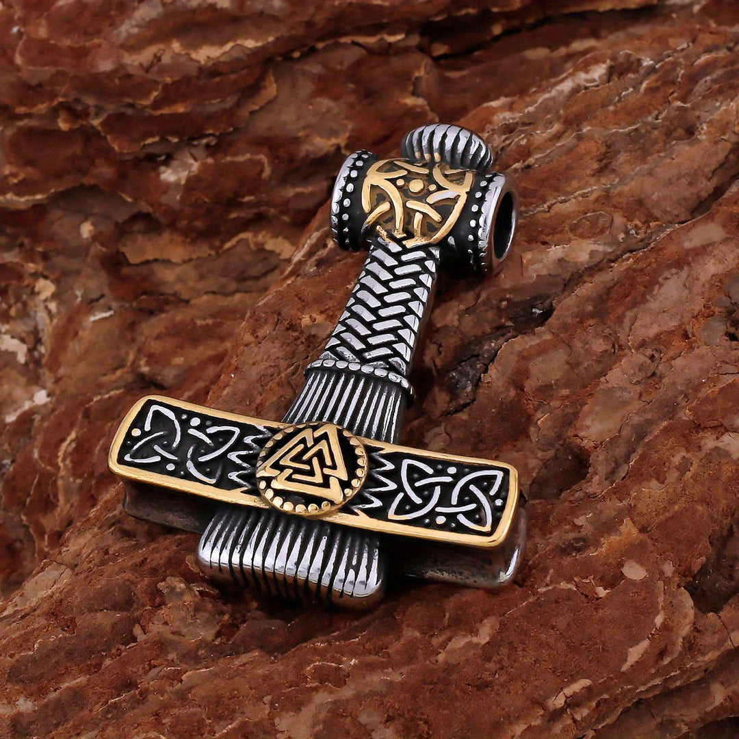 WorldNorse Valknut Scandinavian Viking Cross Amulet Necklace