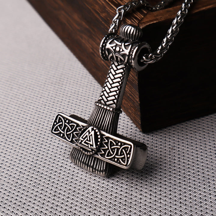 WorldNorse Valknut Scandinavian Viking Cross Amulet Necklace