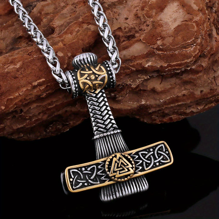 WorldNorse Valknut Scandinavian Viking Cross Amulet Necklace