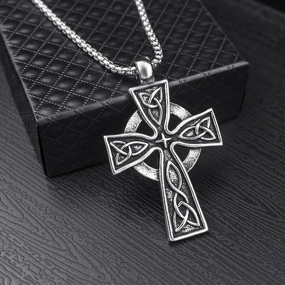 WorldNorse Viking Amulet Triquetra Celtic Knot Cross Necklace